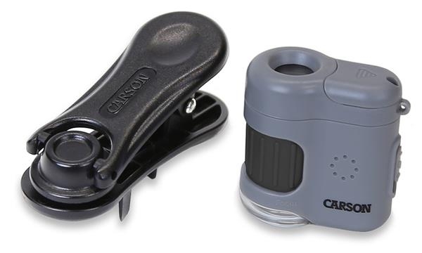 Carson MM-380 "MicroMini" Mikroskop mit Smartphone Clip Lupe